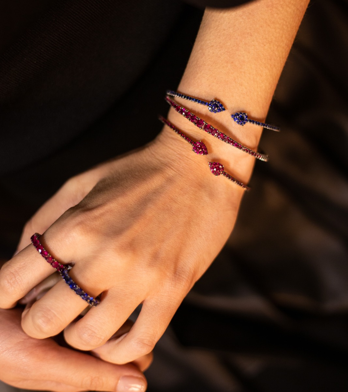 White Gold Eternity Ring with Rubies