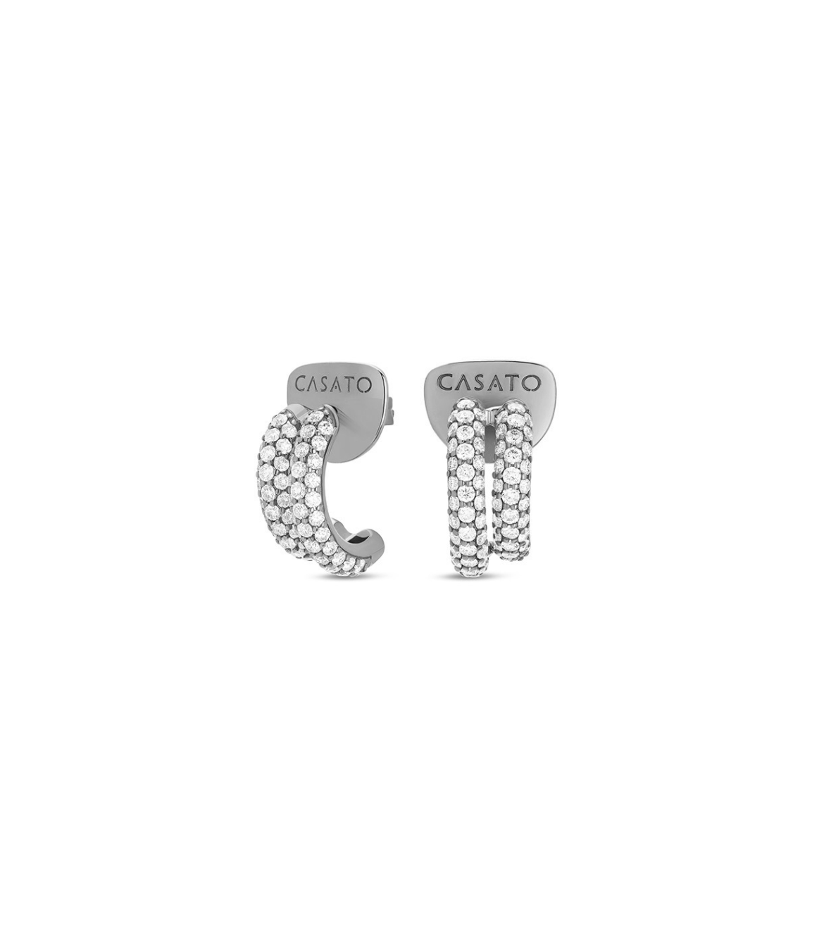 White gold 18K Earrings with Brilliant Diamonds by Casato