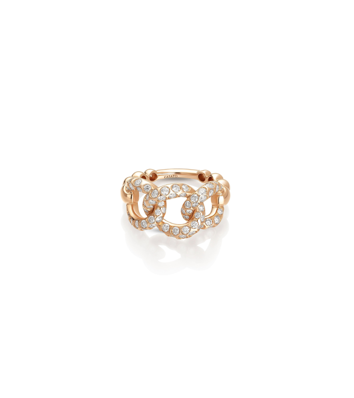 Pink Gold Ring with Diamonds by Casato