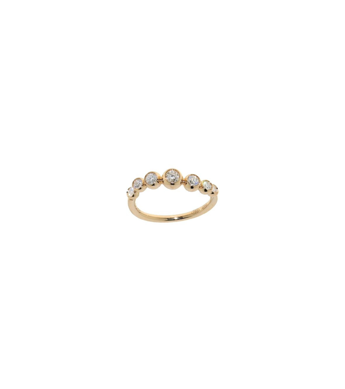 Pink Gold Ring with White Diamonds by Casato