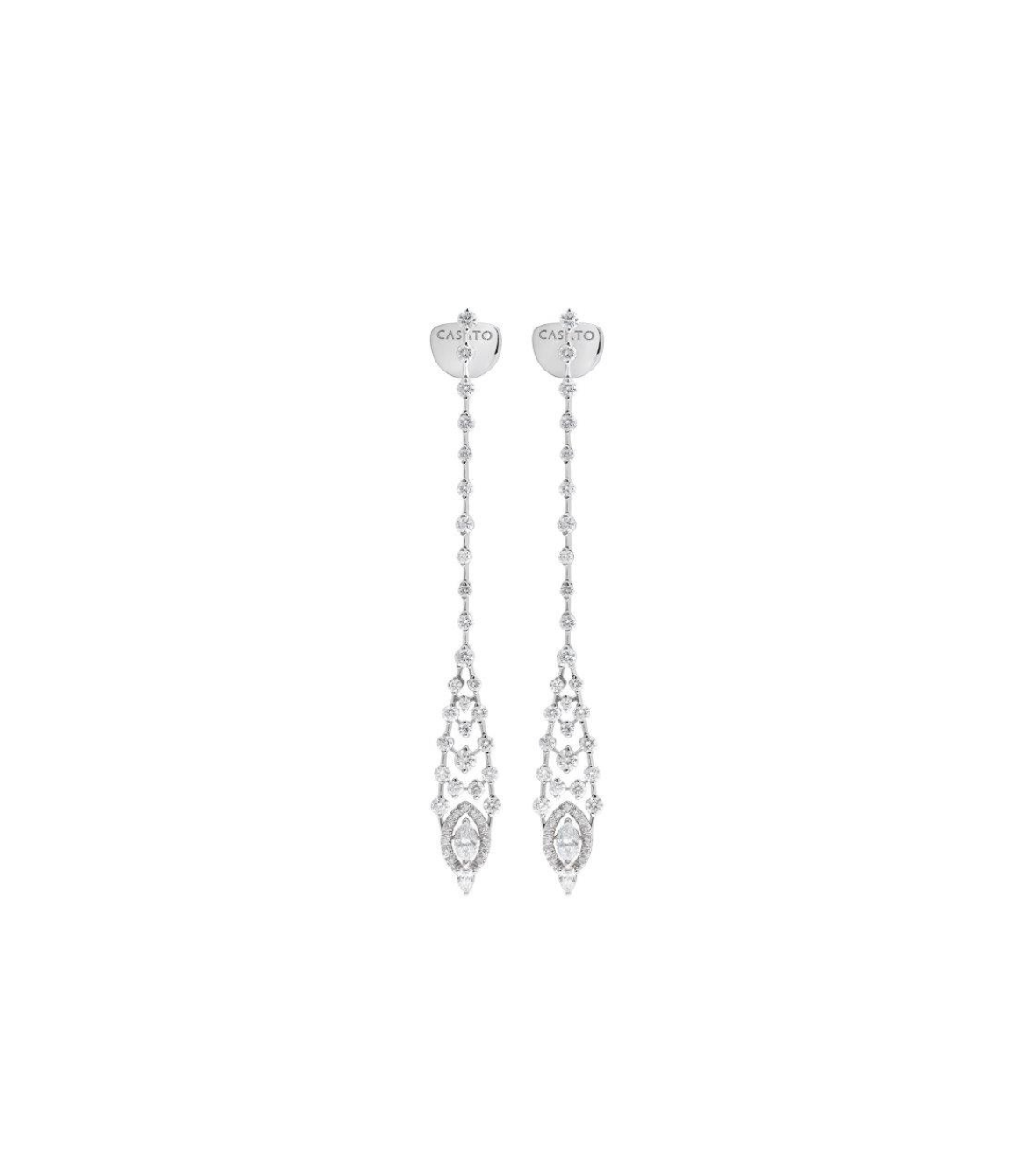 White Gold Earrings with Diamonds ORX1174BT-W by Casato
