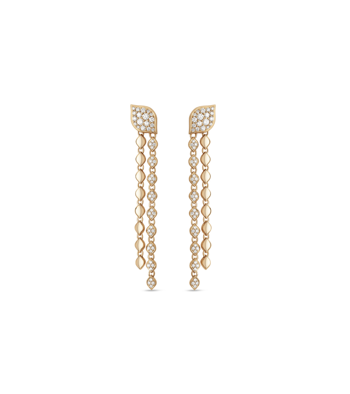 18K Rose Gold Earrings with Brilliant Diamonds by Casato