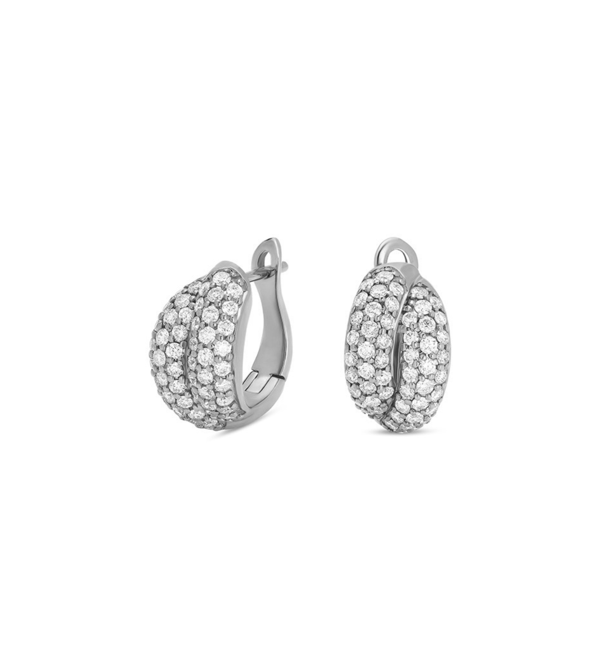 White gold 18K Earrings with Brilliant Diamonds by Casato