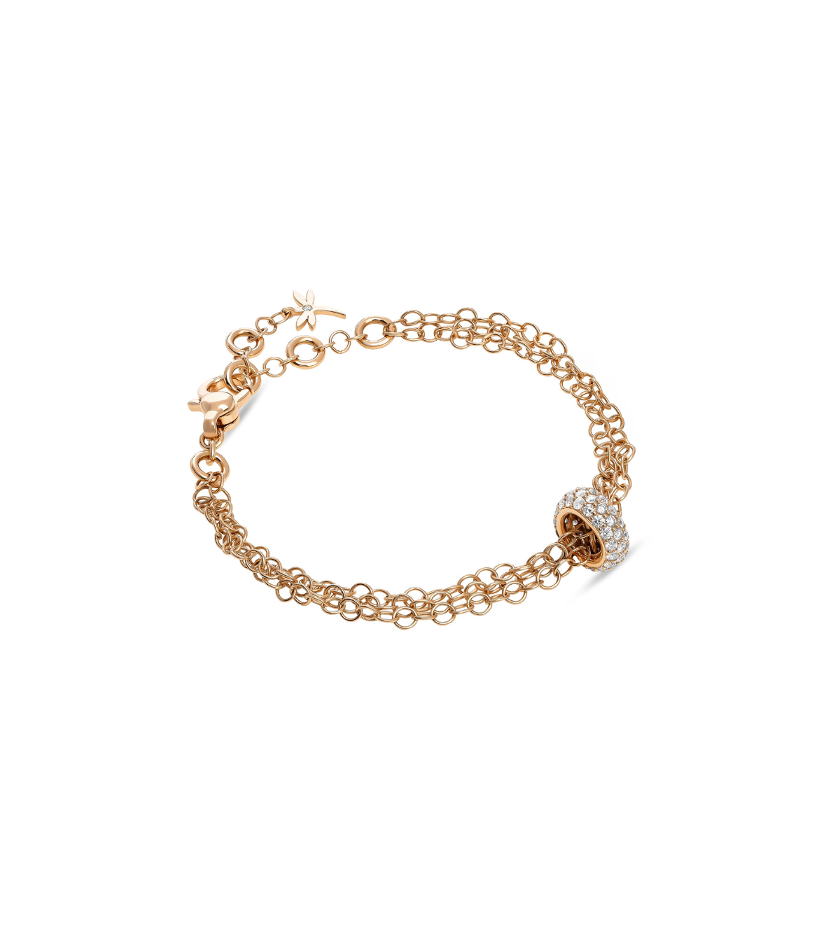 Pink Gold 18Kt Bracelet with Pave Brilliant Diamonds by Casato