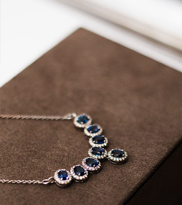 Blue Sapphires Necklace