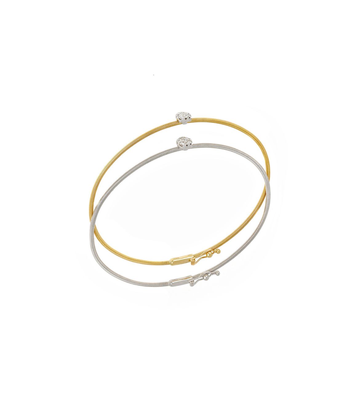 Yellow Gold Bracelet with Diamonds 01931 by Mentis Collection