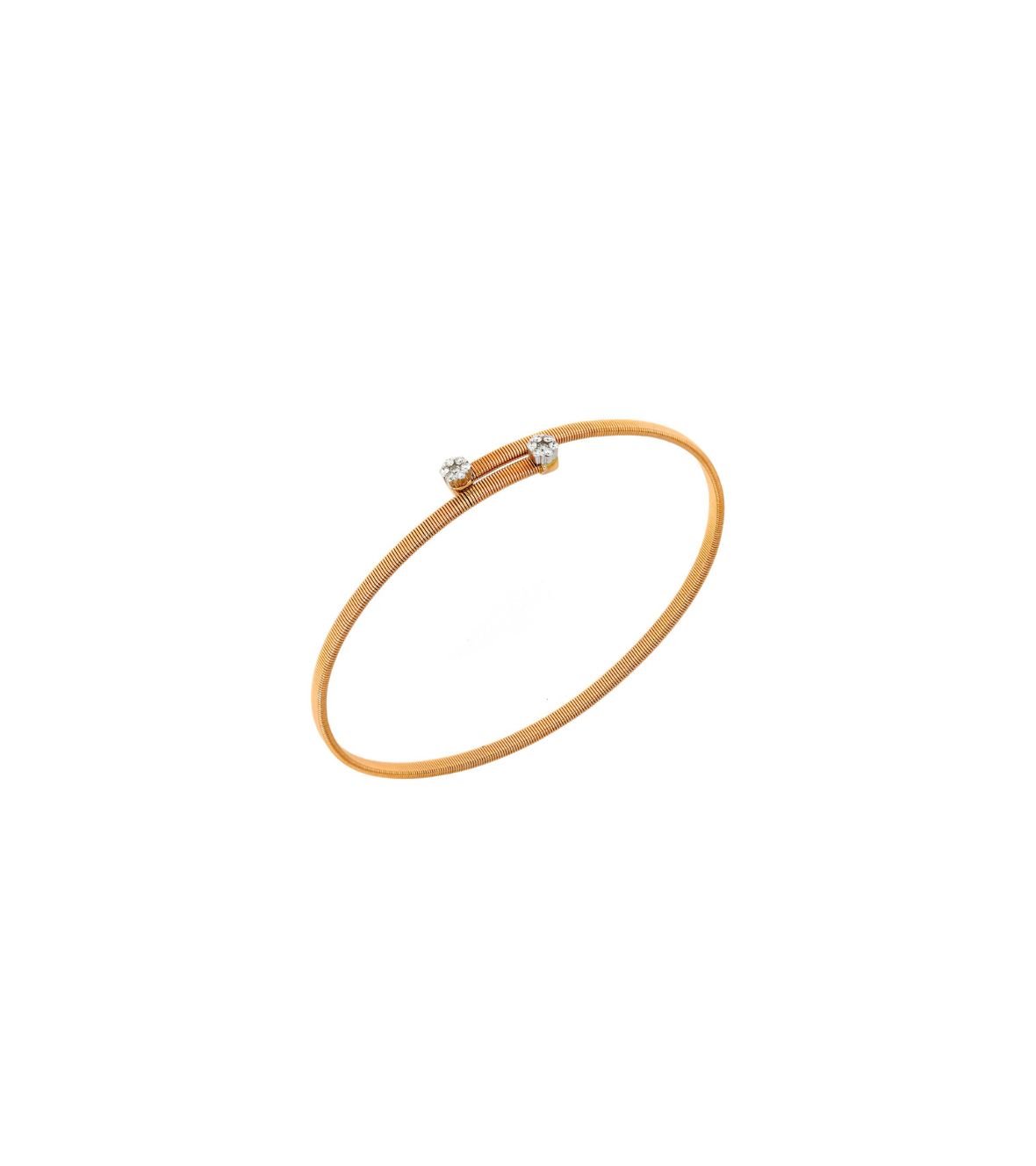 Pink Gold Bracelet with Diamonds 01927 by Mentis Collection