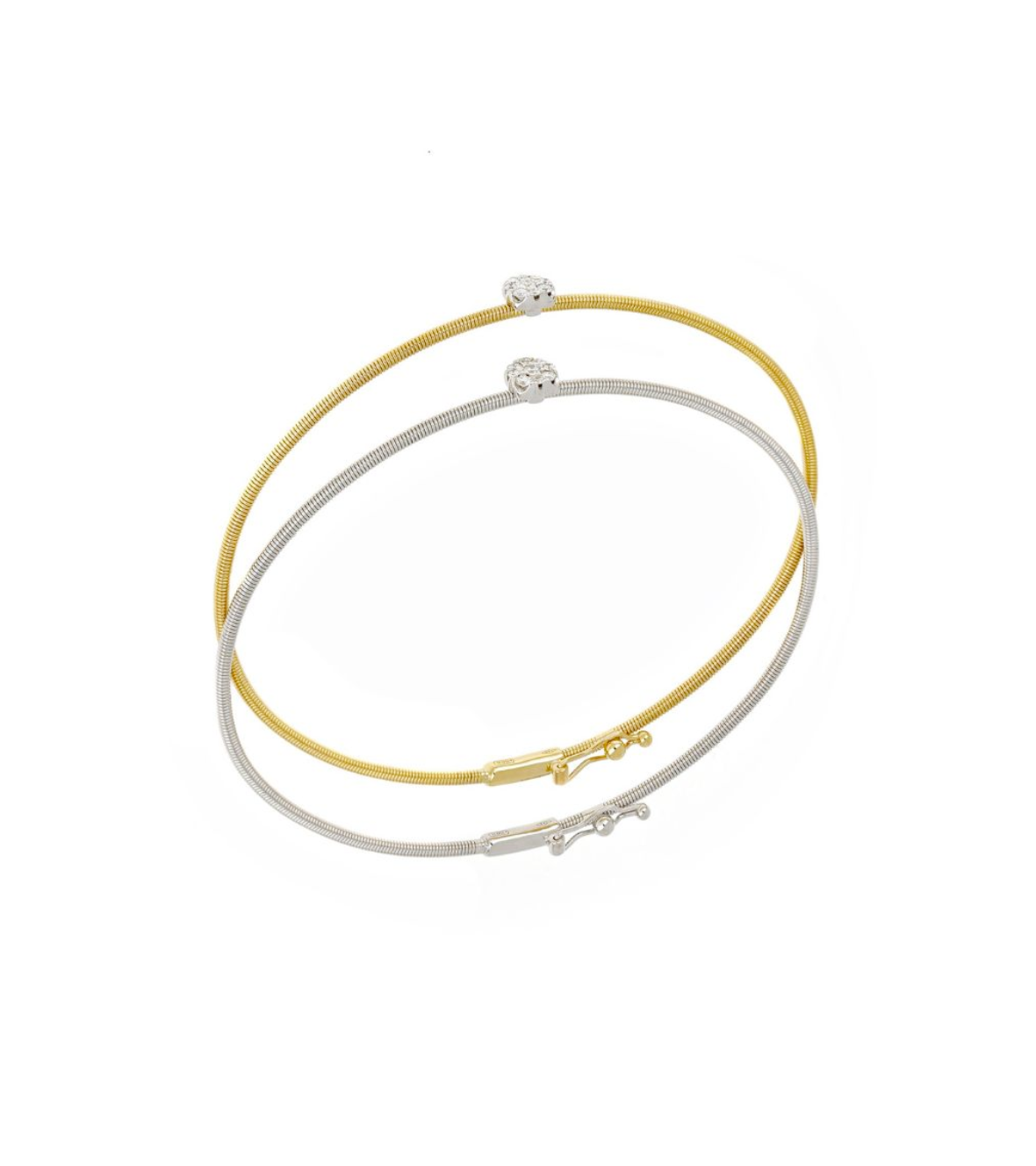 Yellow Gold Bracelet with Diamonds 01931 by Mentis Collection