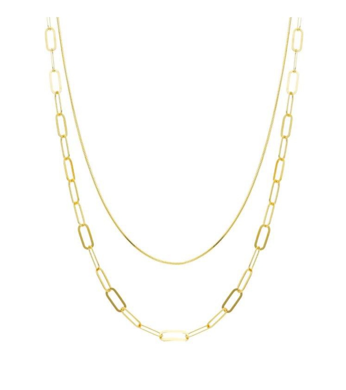 Yellow Gold Double Chain by Mentis Collection