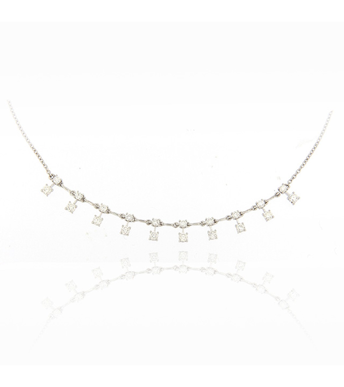 White Gold Necklace 002291 by Mentis Collection
