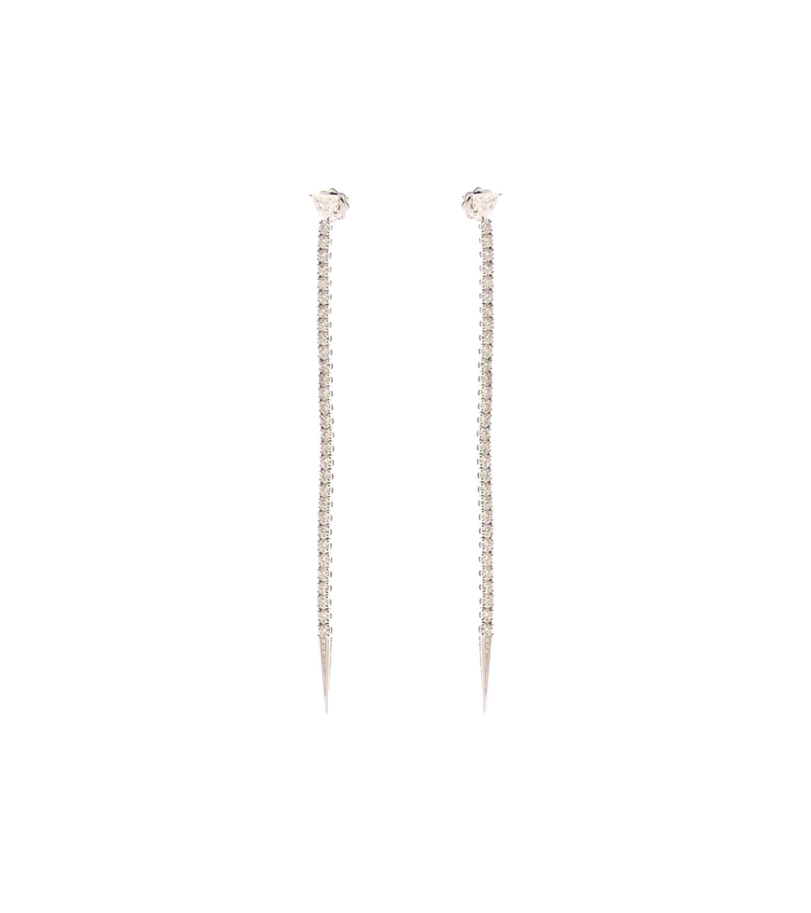 White Gold Brilliant Cut Diamond Earrings by Mentis collection