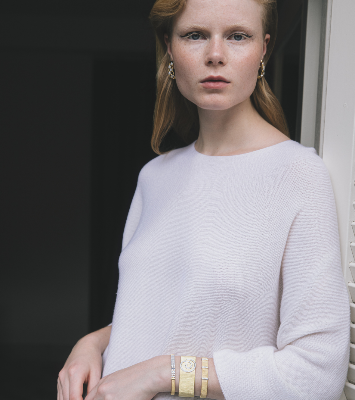 18K Yellow Gold Bracelet with Brilliant Cut Diamonds by Mentis