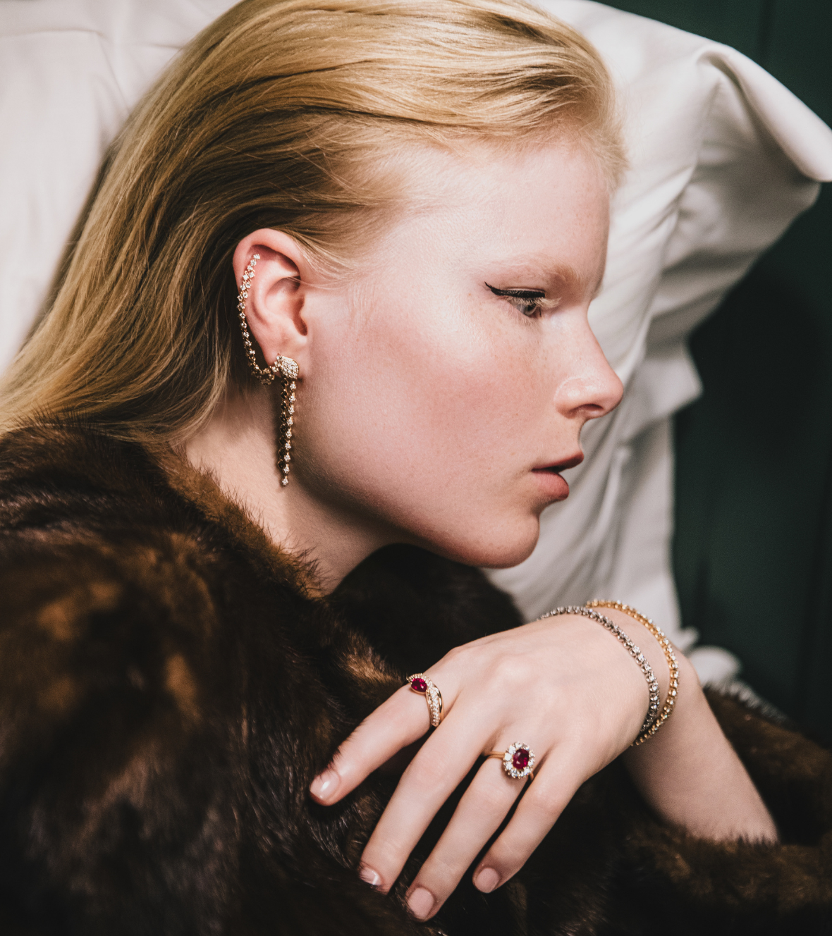 18K Rose Gold Earrings with Brilliant Diamonds by Casato