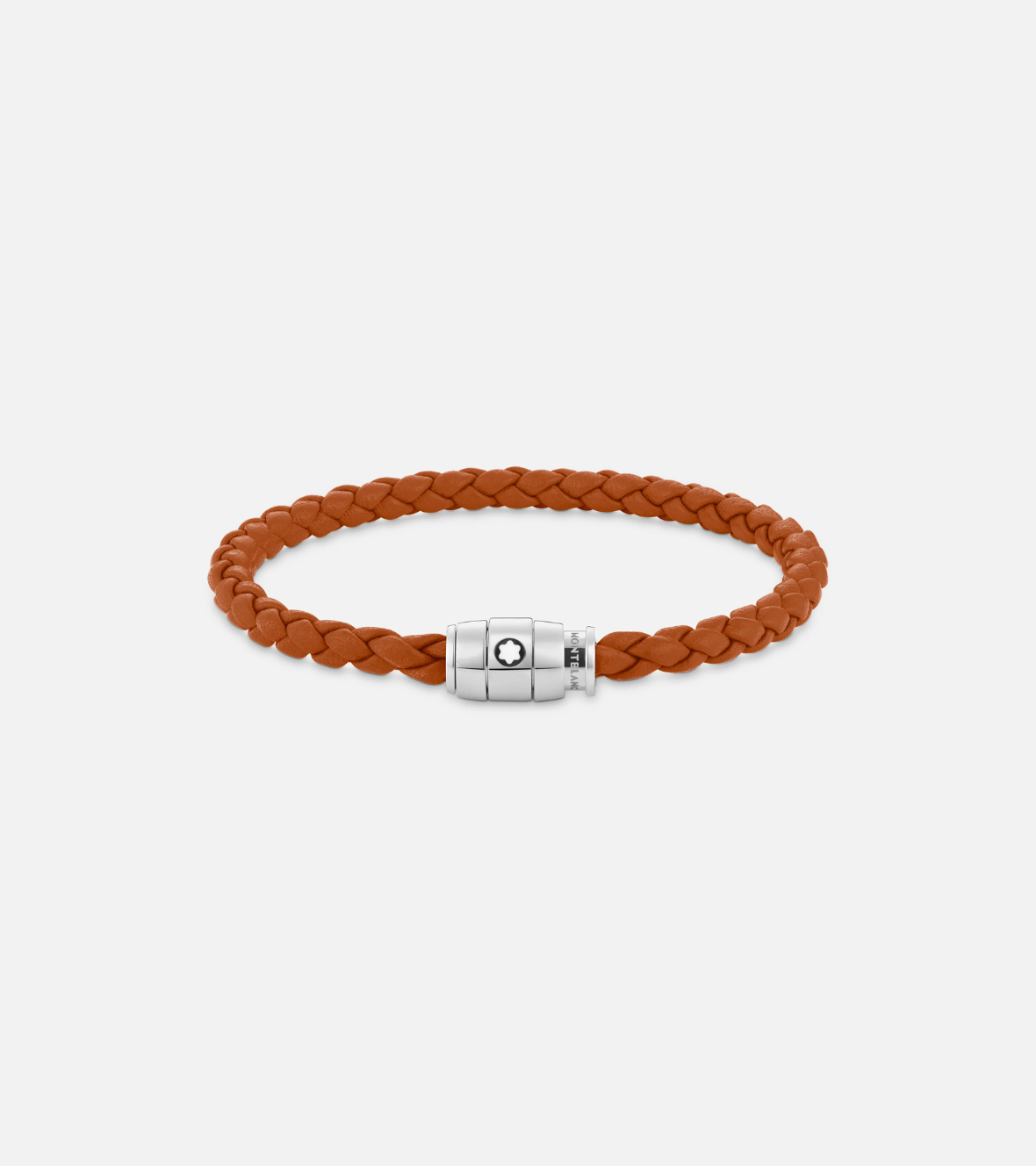 Meisterstück Collection Steel 3-ring Bracelet in Rust Leather 134061