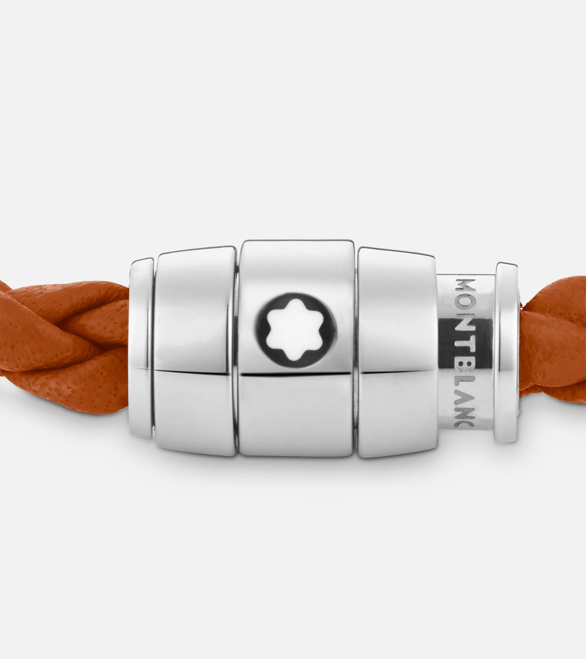 Meisterstück Collection Steel 3-ring Bracelet in Rust Leather 134061