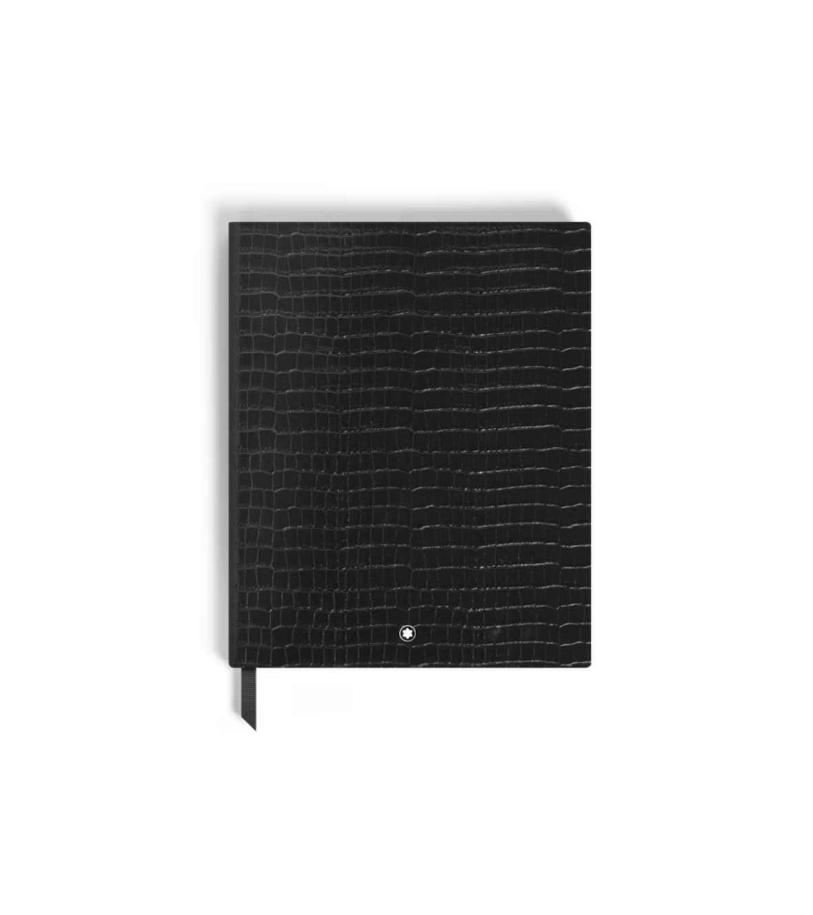 Large Notebook in Croco-Embossed Leather, Lined Pages