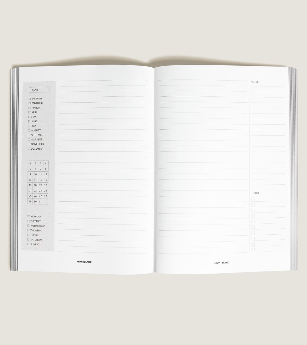 Montblanc Medium Paper Refill, Perpetual Calendar