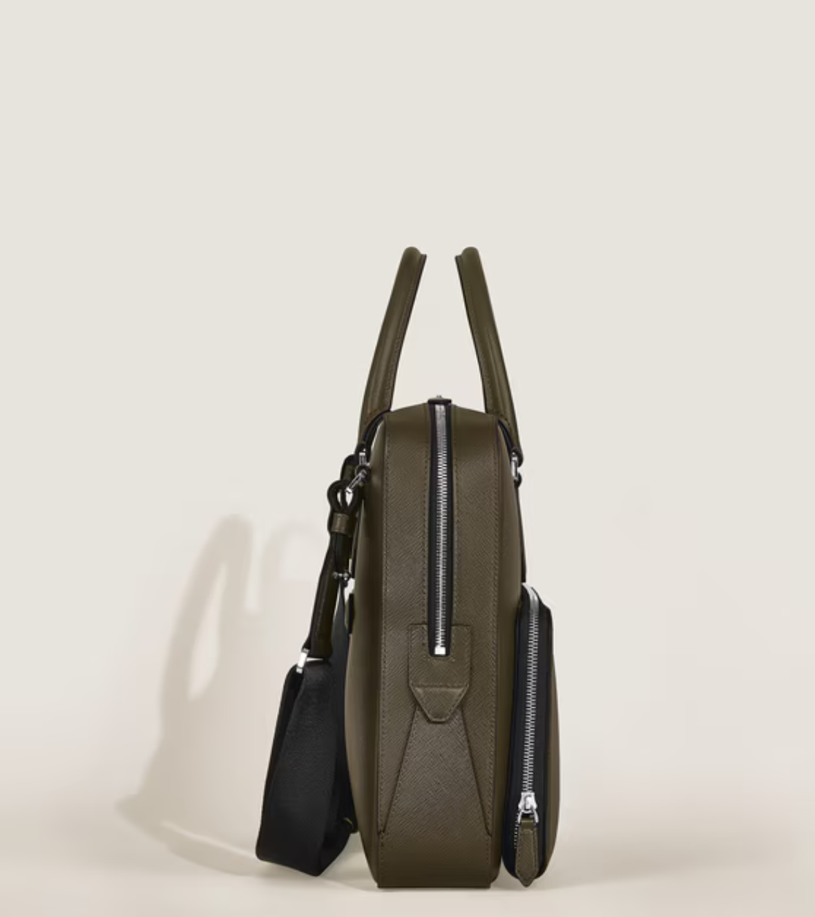 Medium Briefcase with Pocket in Sartorial Leather