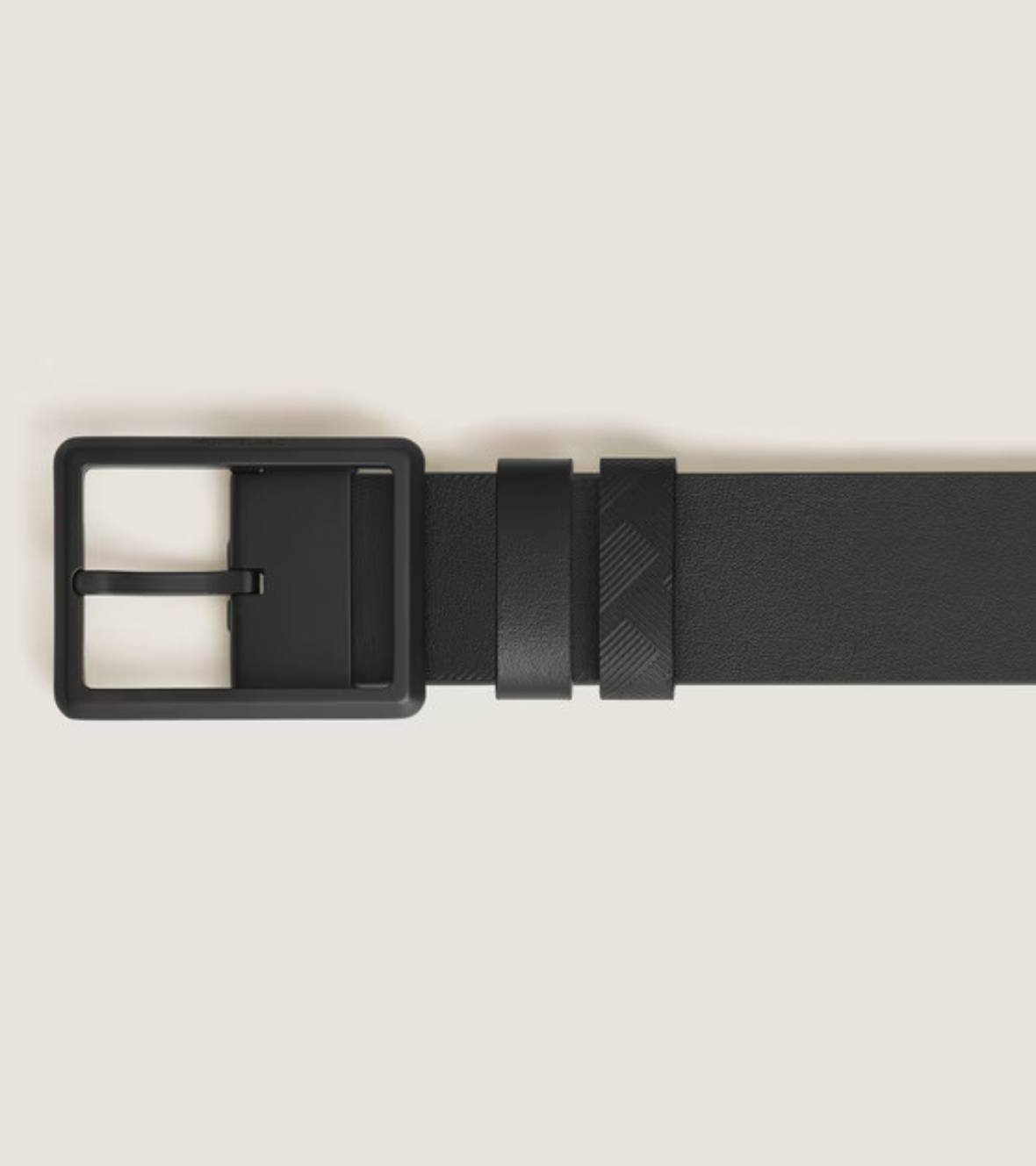 35 mm Reversible Belt in Extreme Leather with Rectangular Buckle