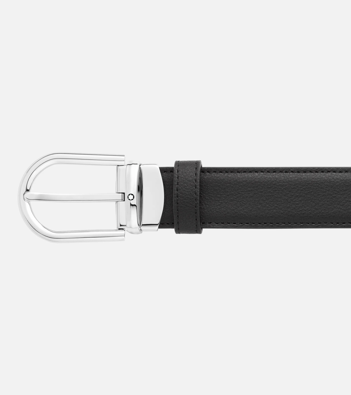 Horseshoe Buckle Black/Brown 30 mm Reversible Leather Belt 128757