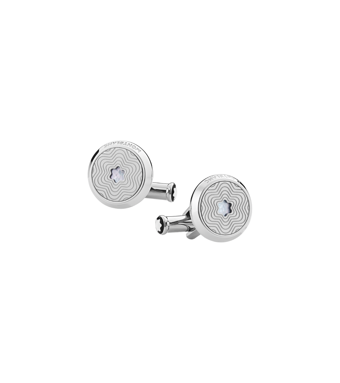 Cufflinks with Mother-of-Pearl Snowcap Emblem