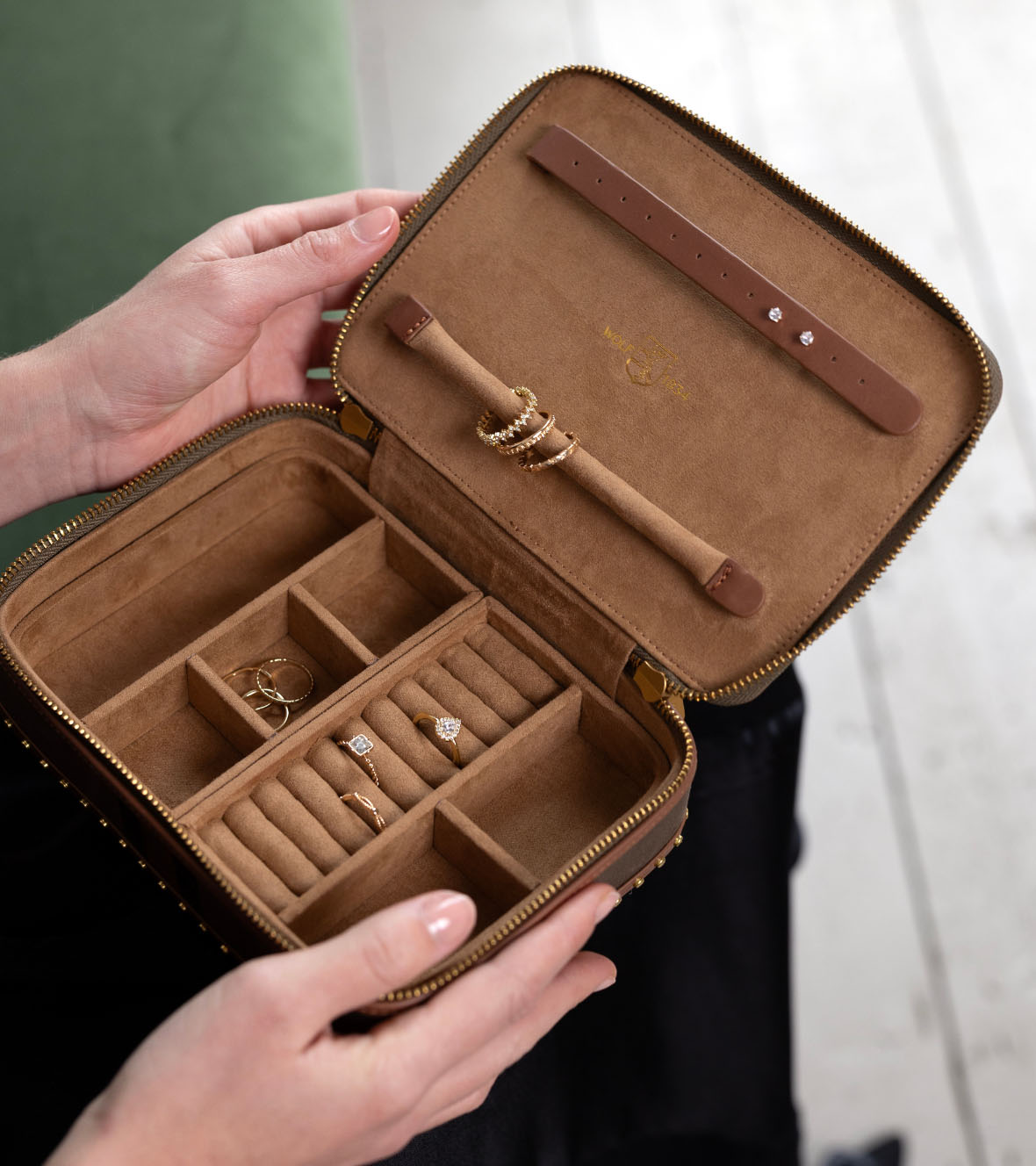 Ida Travel Zip Jewellery Case