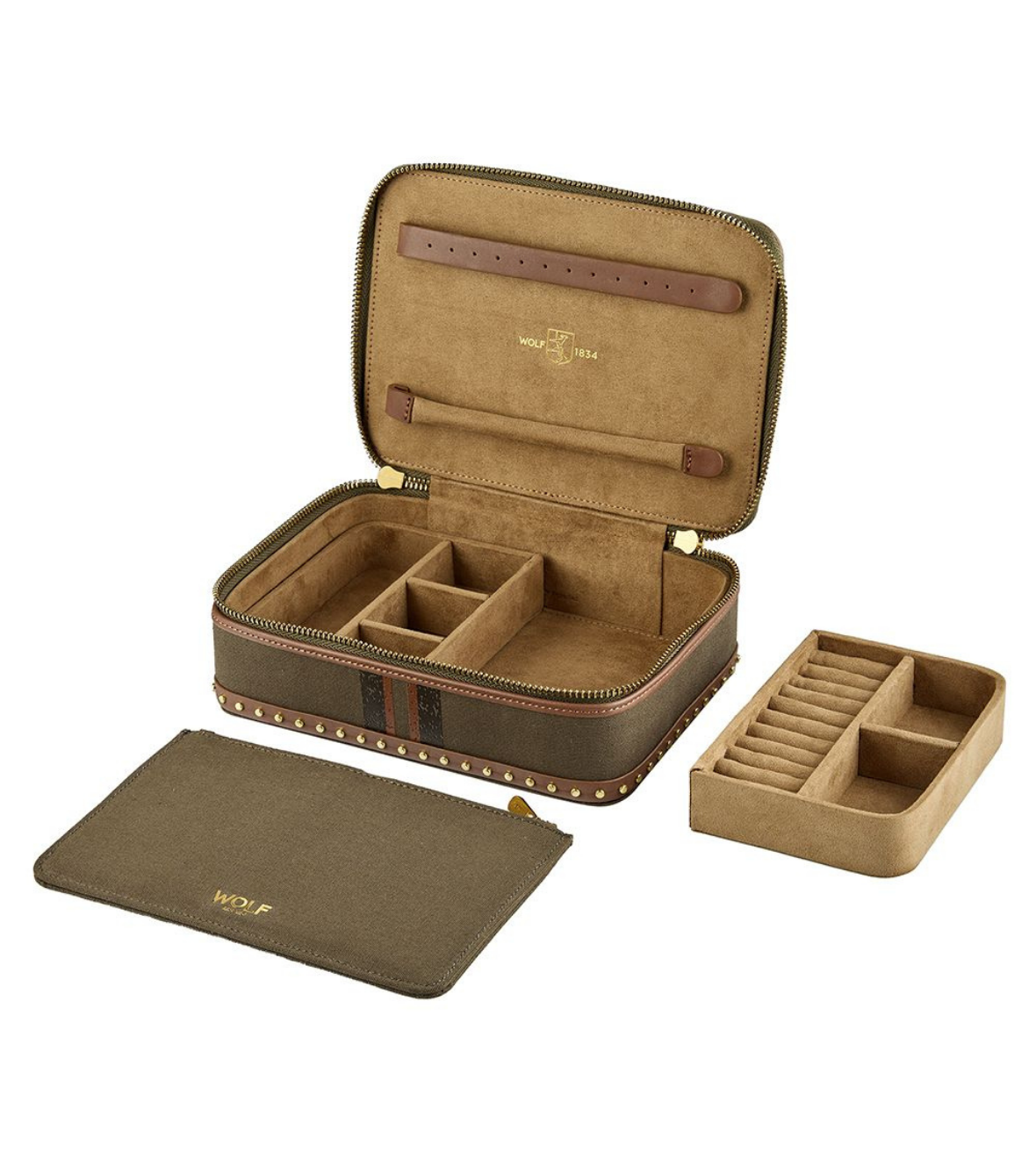 Ida Travel Zip Jewellery Case