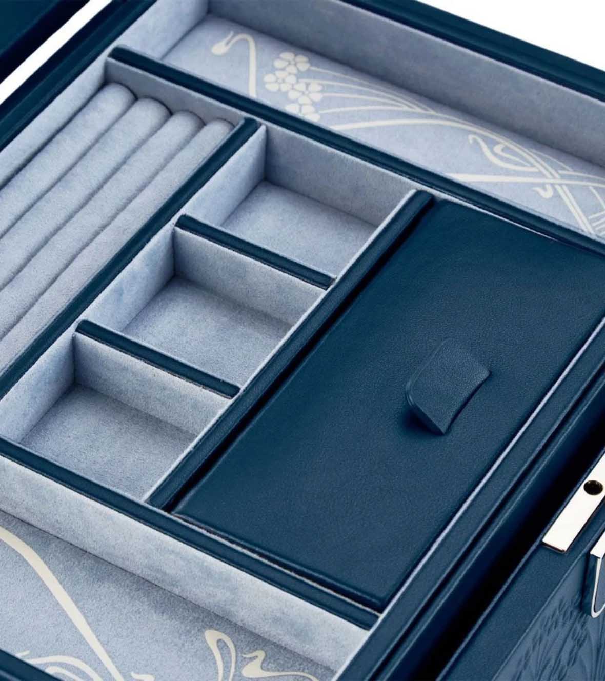 WOLF X LIBERTY All Over Ianthe Large Jewellery Box - Navy