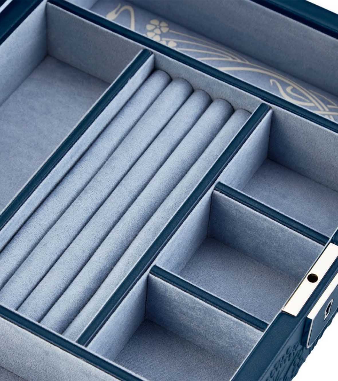 WOLF X LIBERTY All Over Ianthe Medium Jewellery Box - Navy