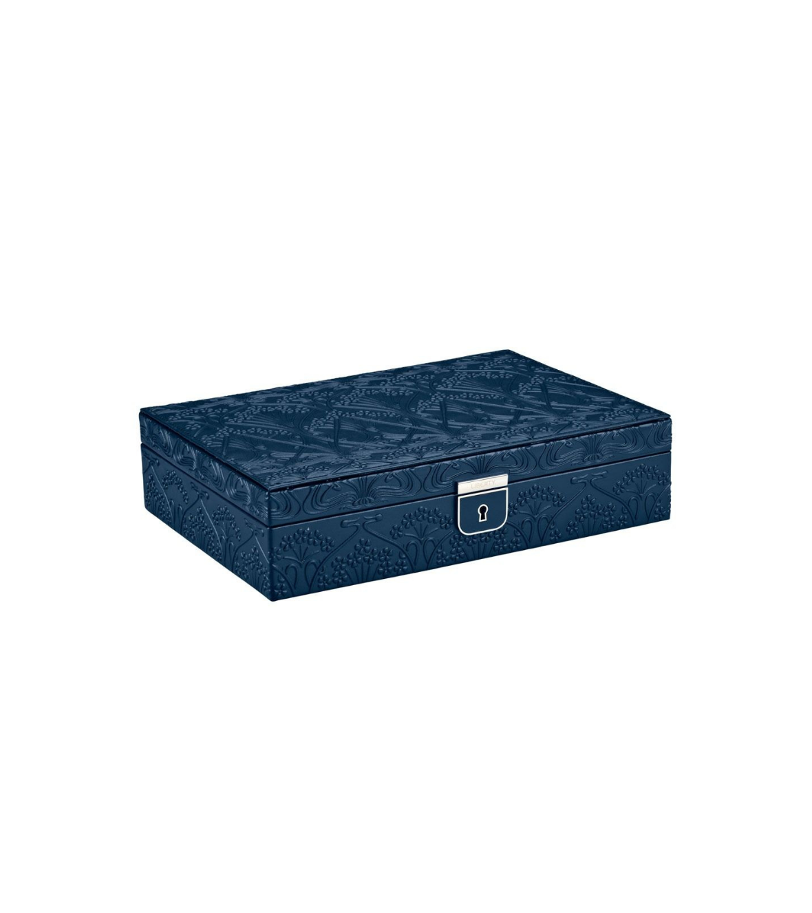 WOLF X LIBERTY All Over Ianthe Medium Jewellery Box - Navy