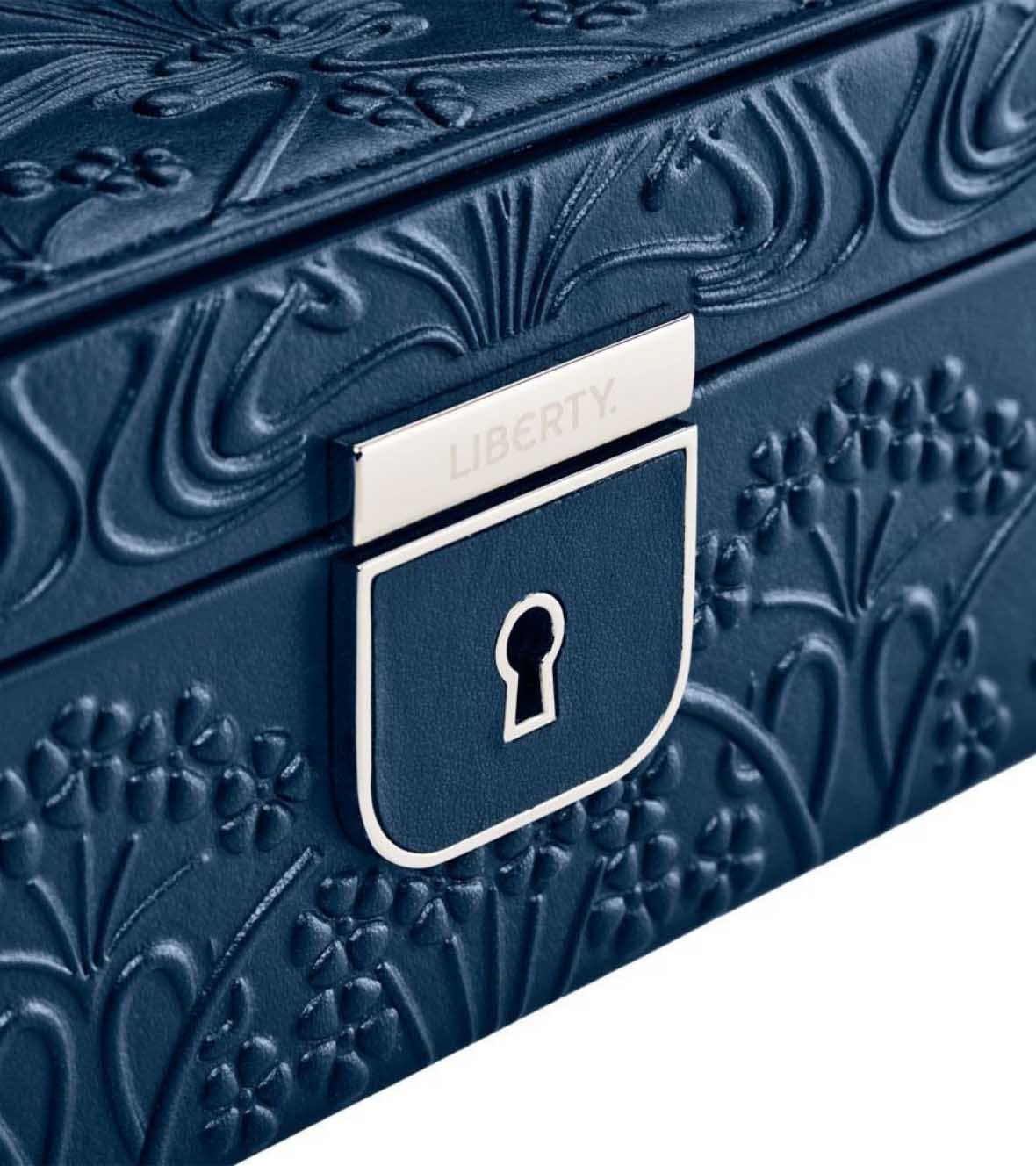 WOLF X LIBERTY All Over Ianthe Medium Jewellery Box - Navy