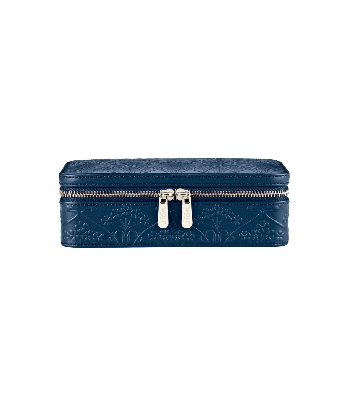 WOLF X LIBERTY All Over Ianthe Medium Jewellery Zip Case - Navy