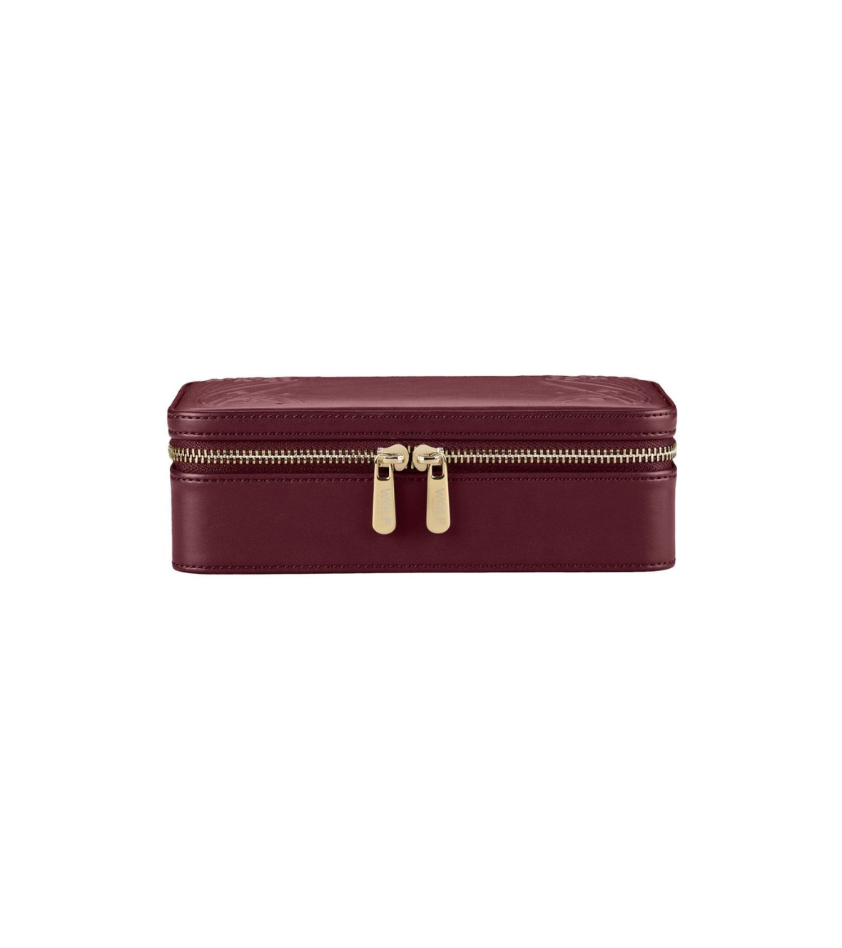 WOLF X LIBERTY Lanthe Medium Jewellery Zip Case - Burgundy