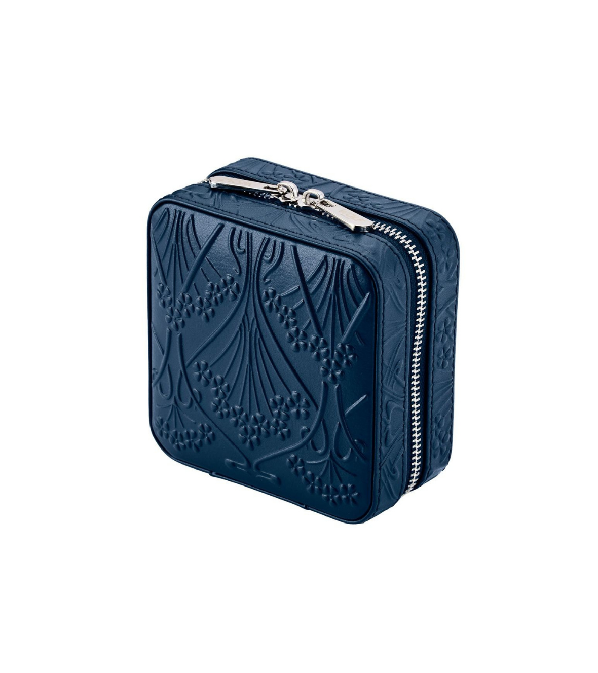 WOLF X LIBERTY All Over Ianthe Small Travel Jewellery Zip Case - Navy