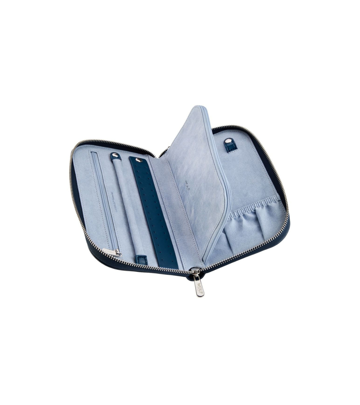 WOLF X LIBERTY All Over Ianthe Travel Jewellery Portfolio - Navy