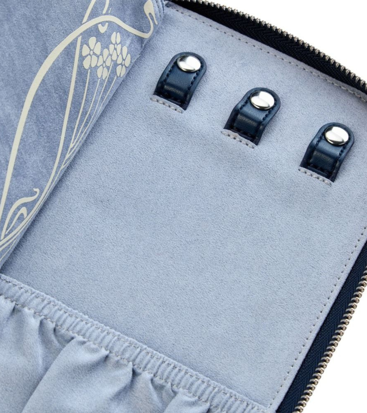 WOLF X LIBERTY All Over Ianthe Travel Jewellery Portfolio - Navy