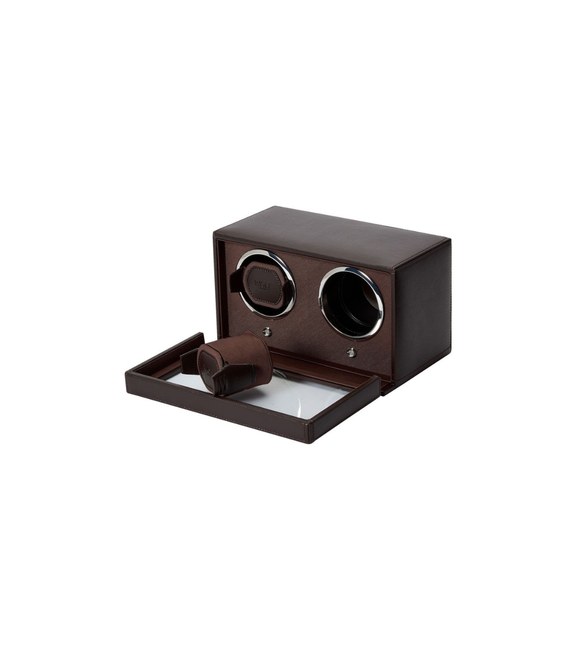 Cub Double Watch Winder with Cover Wolf 1834